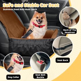 Pet Car Seat Brown Single Seat (Color: Brown)